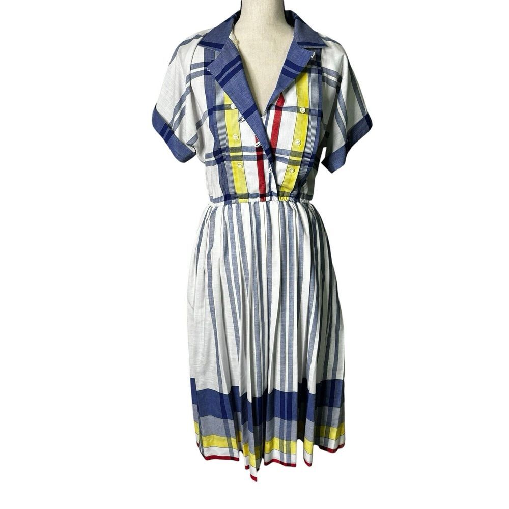 Joan Sparks for Daniel Barrett 80's‎ Shirt Wasit Pleated Button Accent Vintage